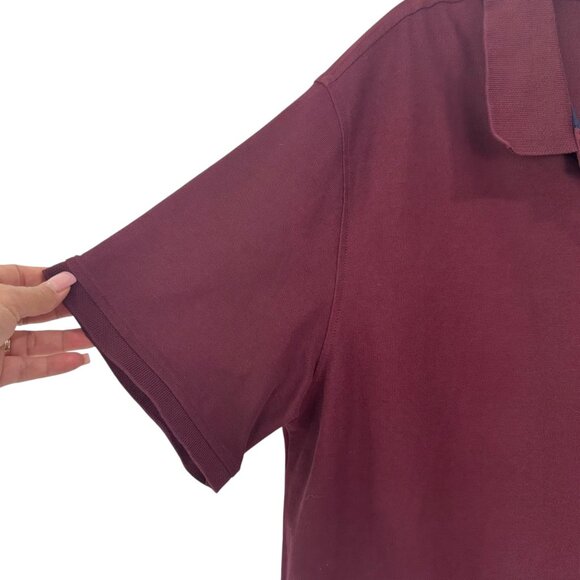 Izod Advantage Performance Polo Shirt SZ XXL Burgundy Cotton Blend Stretch - Picture 10 of 10